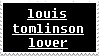 Stamp of 'Louis tomlinson lover' over a black background